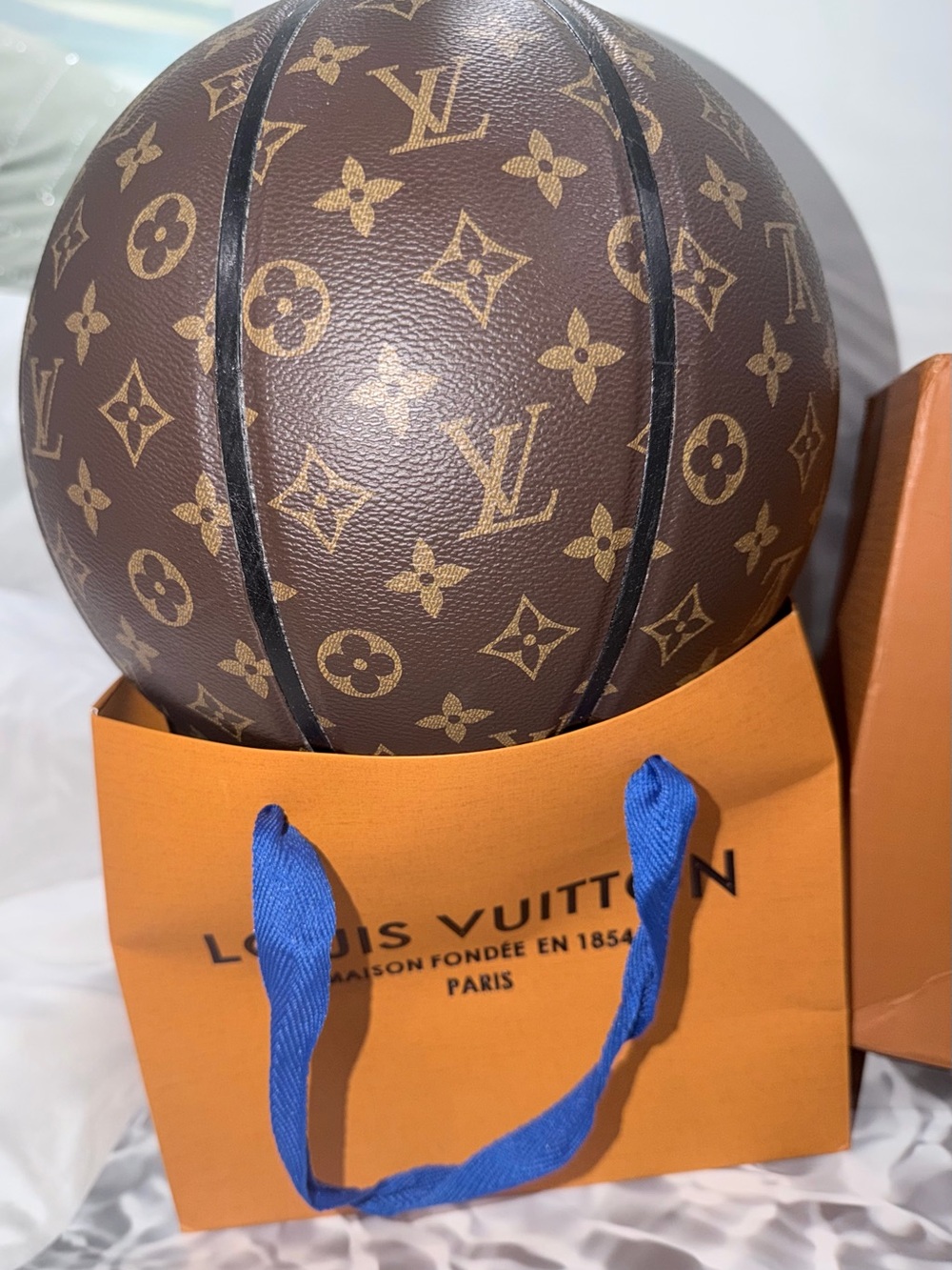 Novelty  Monogram Basketball in Brown - Picture 7 of 10
